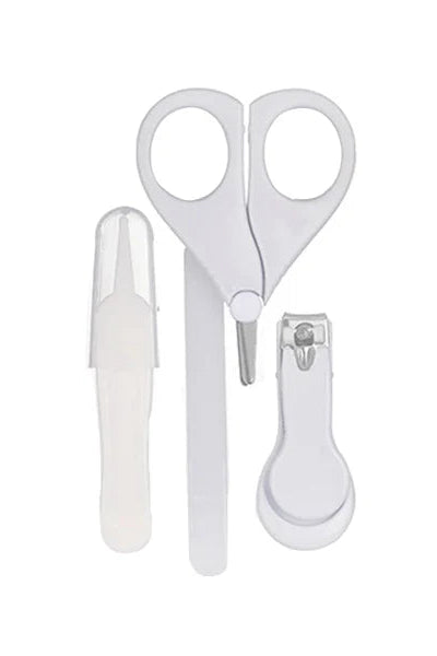 4-in-1 Baby Manicure Set with Storage Box – Nail Clippers, Scissors, File & Tweezers